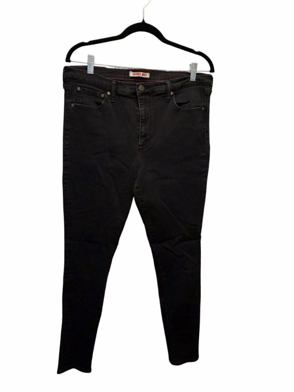 Johnny Was Women’s Black Skinny Jeans Size 32 Stretch Denim Mid Rise Dark Wash